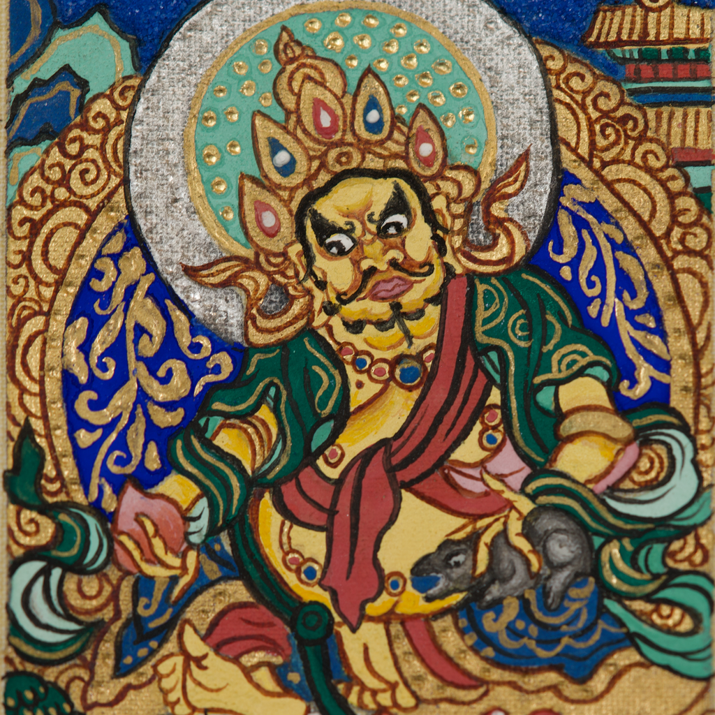 Yellow Jambhala Thangka Pendant · Object 205