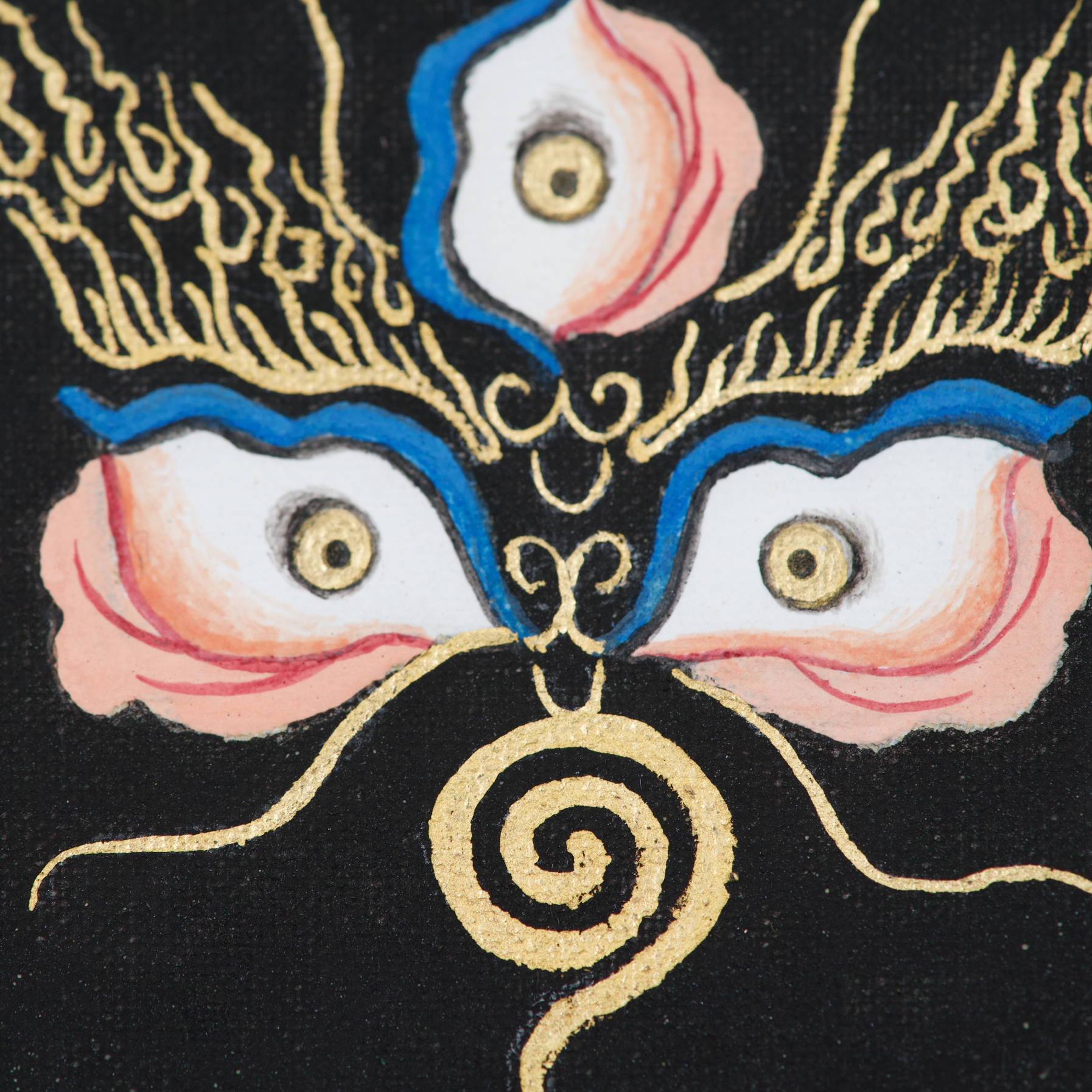 Black Jambhala Eyes Thangka Pendant · Object 204