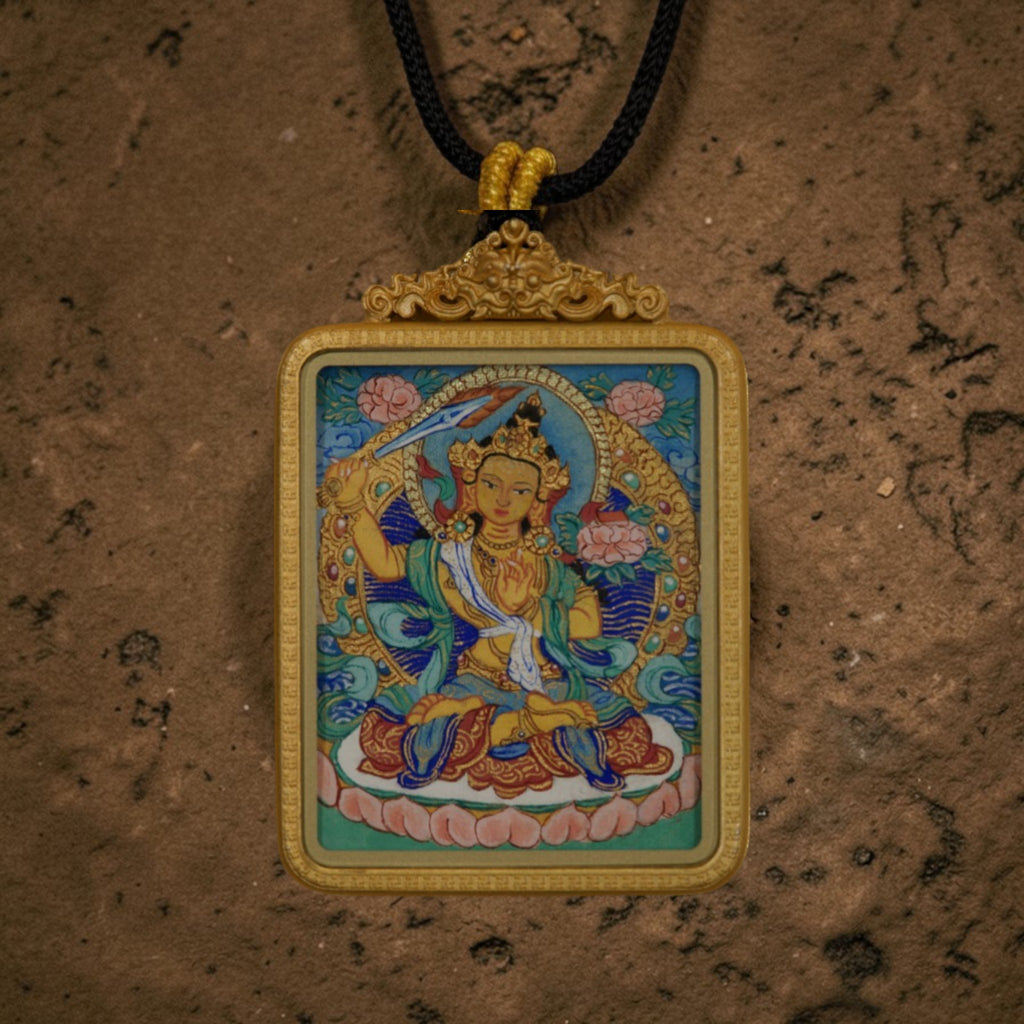 Manjushri Thangka Pendant · Object 206