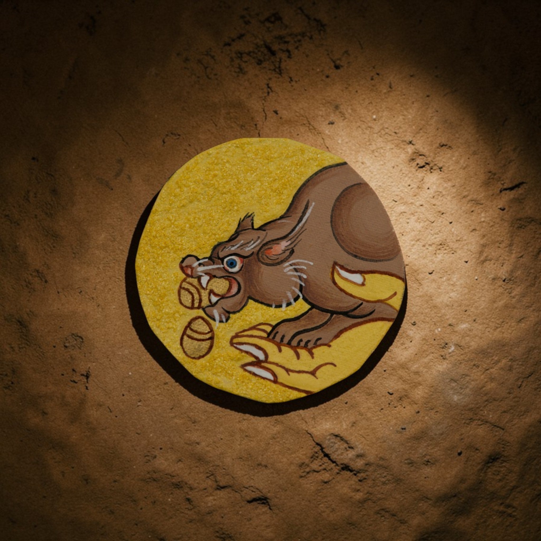 Mongoose Circular Thangka Pendant · Object 208
