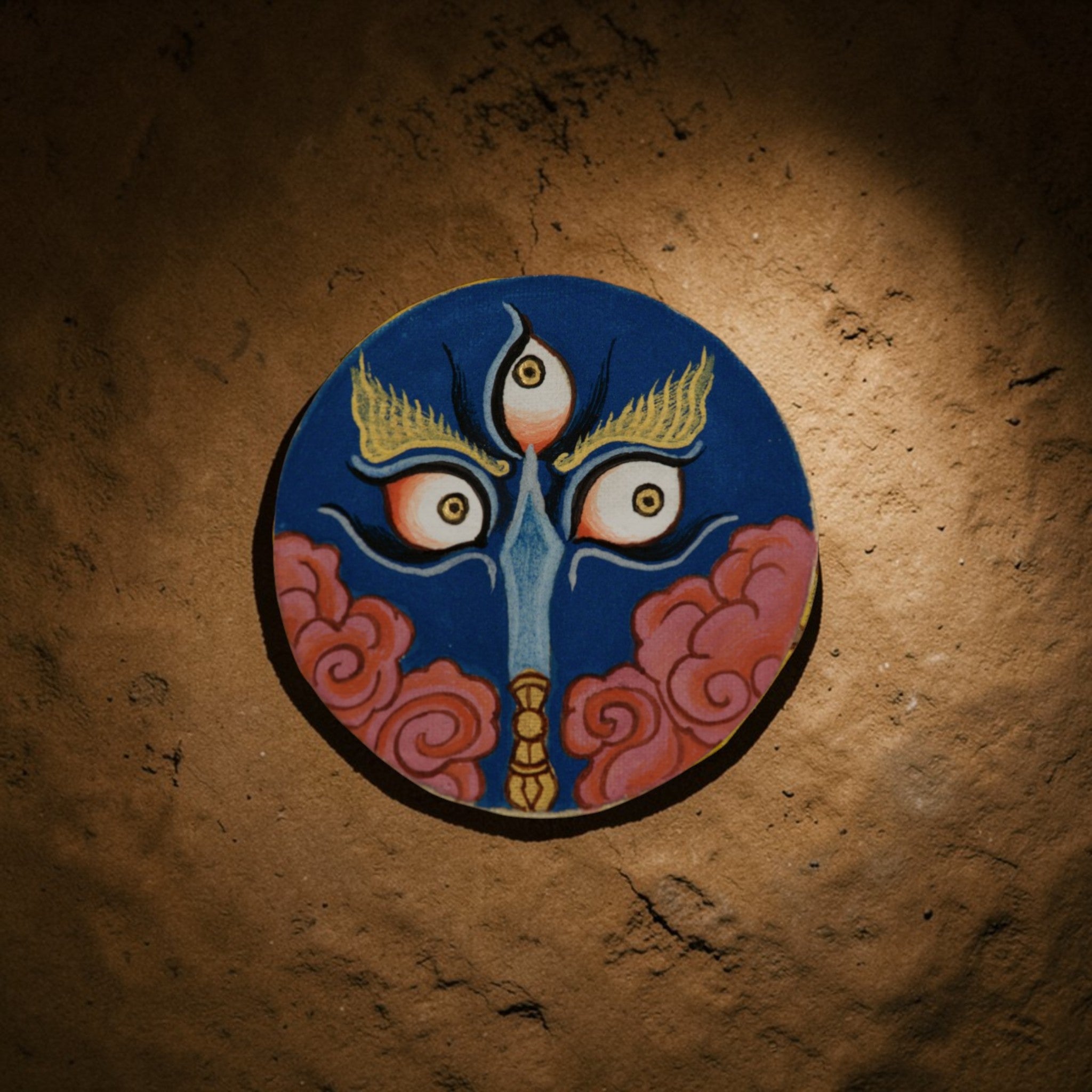 Acalanātha Eyes Circular Thangka Pendant · Object 2091