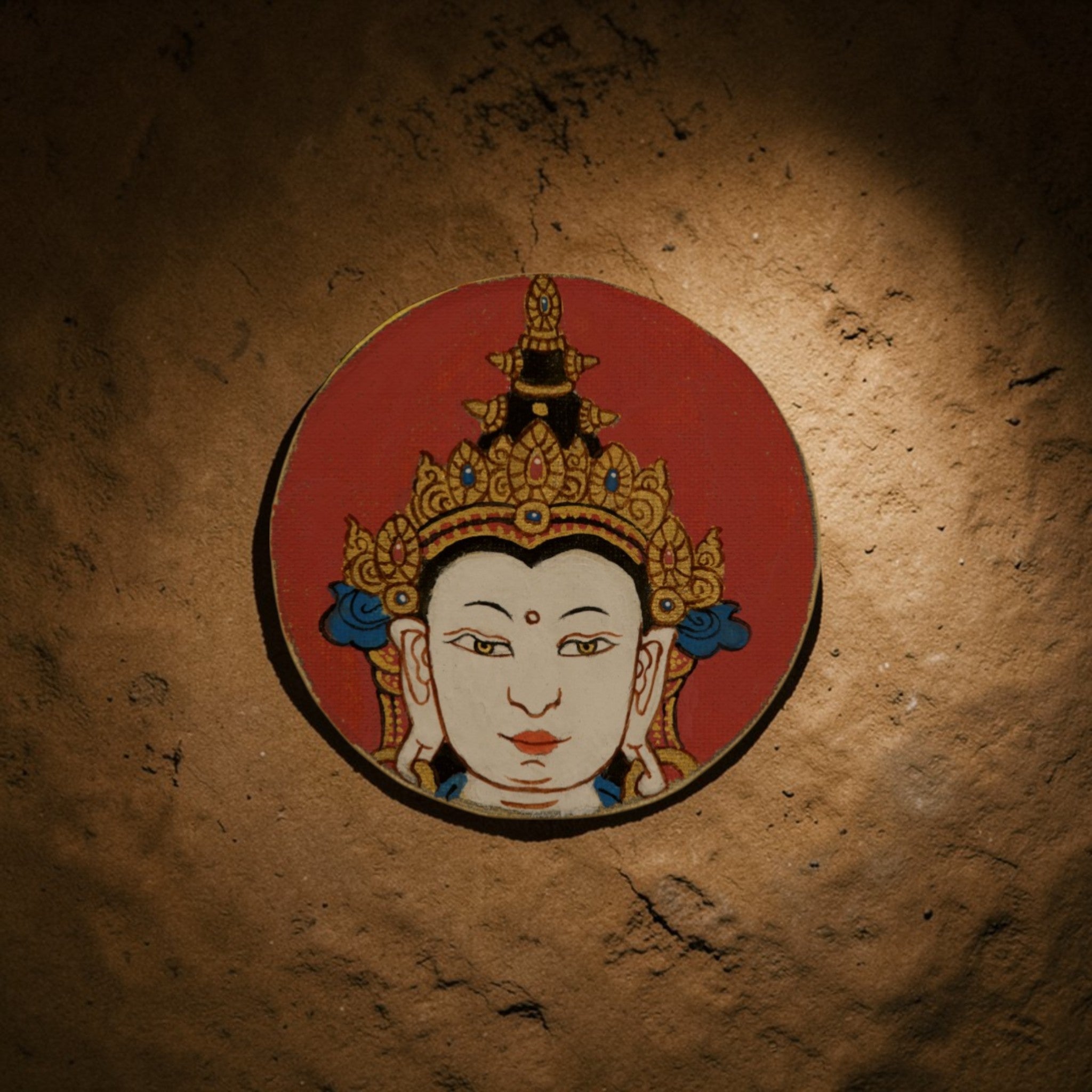 Samantabhadra Face Circular Thangka Pendant · Object 2092