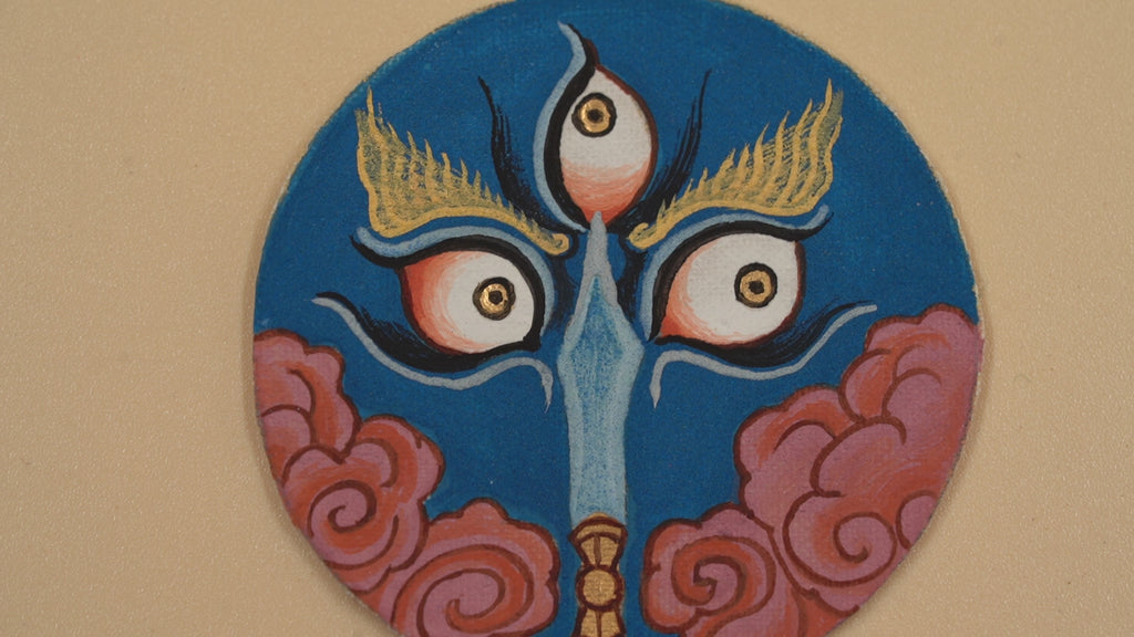 Acalanātha Eyes Circular Thangka Pendant · Object 2091