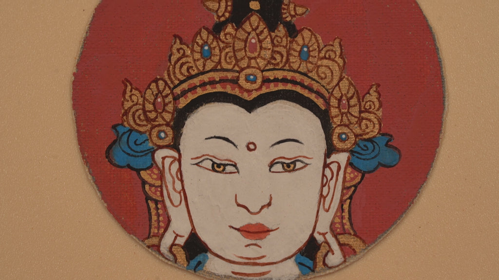 Samantabhadra Face Circular Thangka Pendant · Object 2092