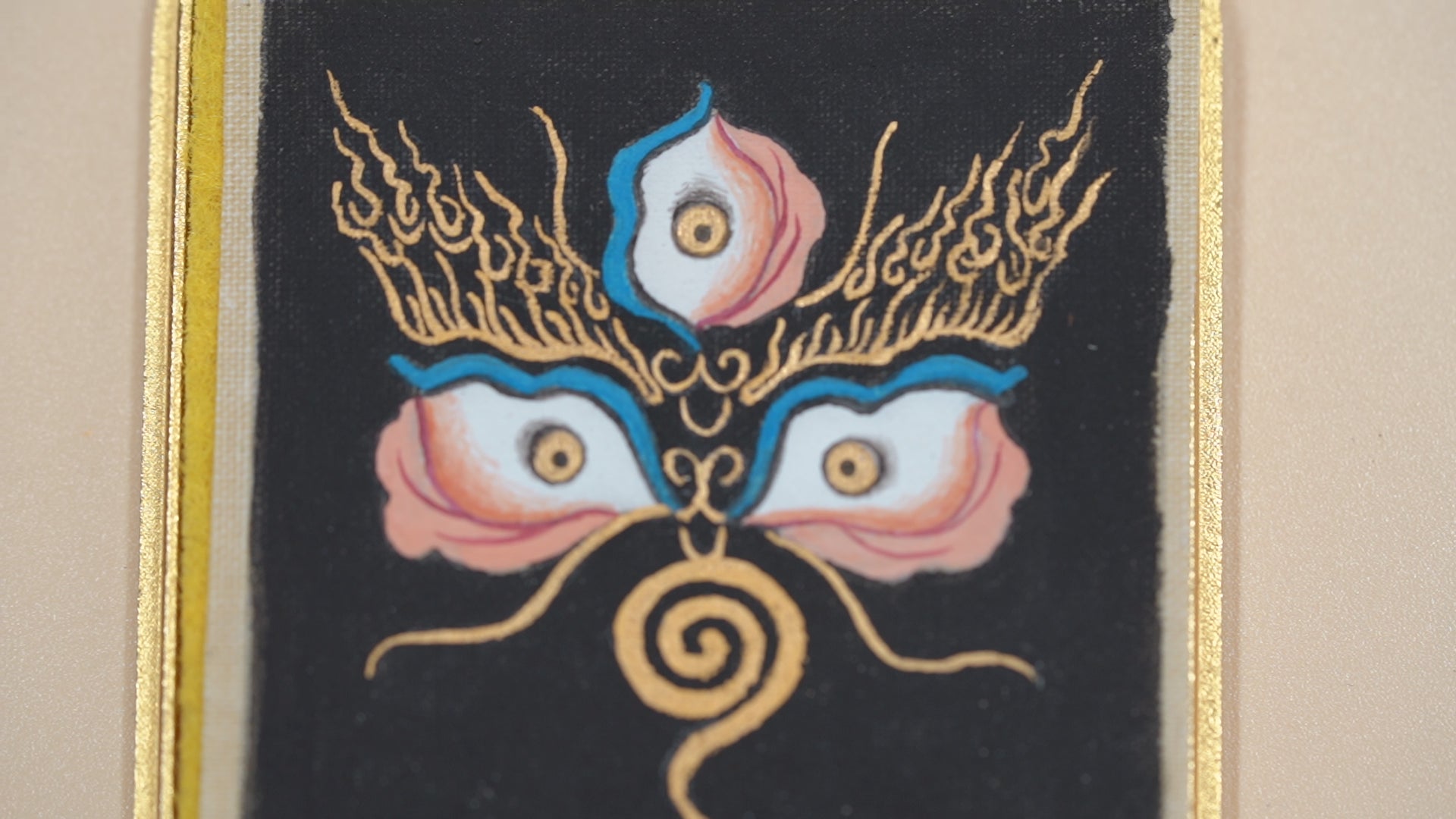 Black Jambhala Eyes Thangka Pendant · Object 204