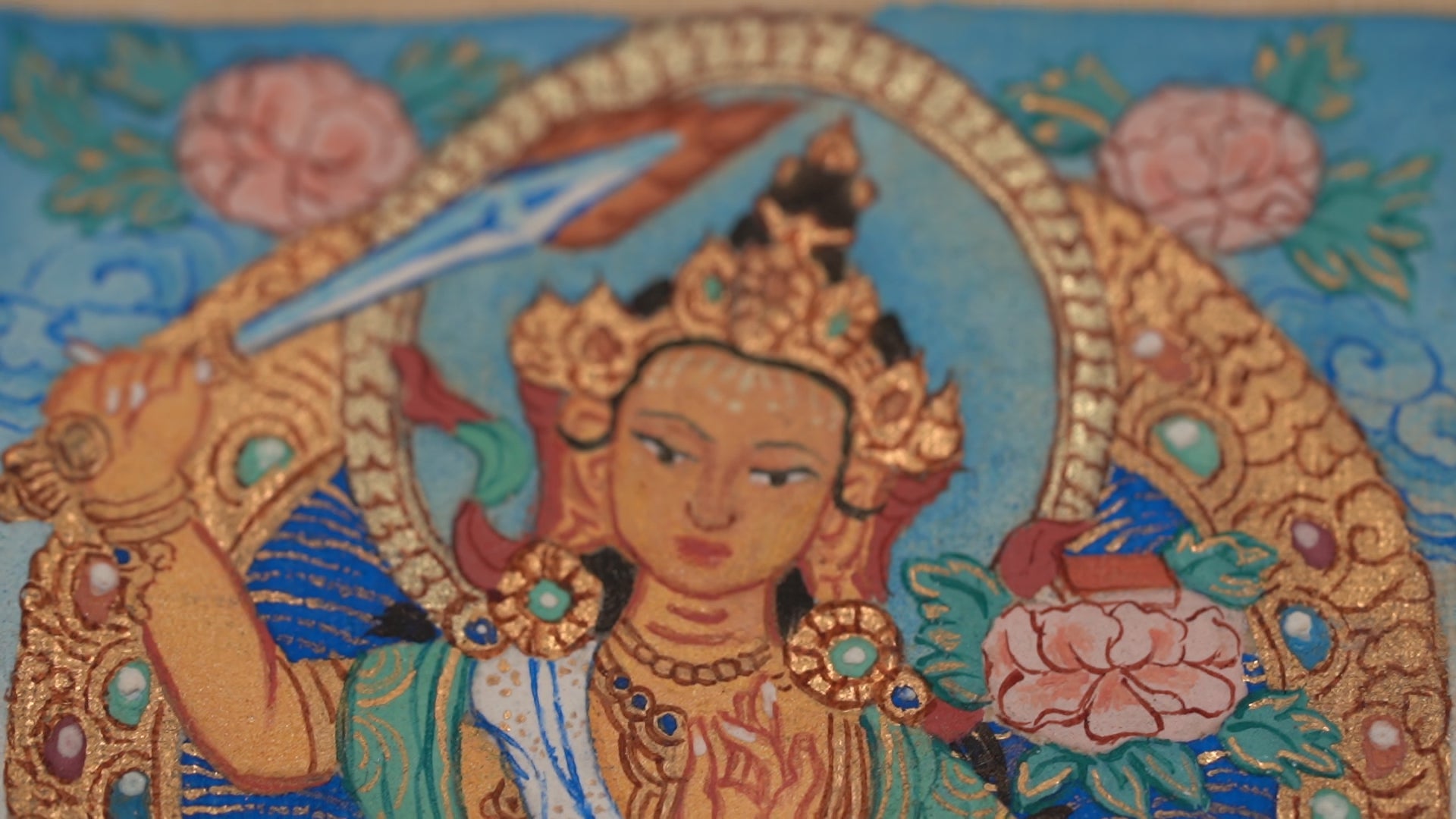 Manjushri Thangka Pendant · Object 206